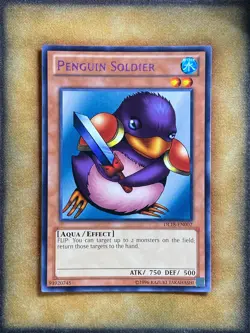 Yugioh Penguin Soldier DL18-EN002 Duelist League Rare PURPLE NM - Image 1