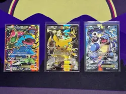 Pikachu XY124 | Venusaur XY123 | Blastoise XY122 Pokemon Promo 3 Card Lot XY - Image 1