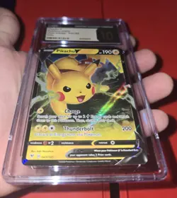 Pikachu V 043/185 Vivid Voltage CGC 10 Pristine Holo Pokemon Card 2020 - Image 2