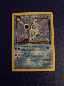 Pokemon TCG Dark Blastoise 20/82 Rare Non-Holo Card 1st Edition - Image 1