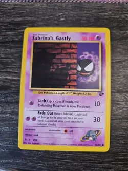 Sabrina's Gastly 96/132 Common Gym Challenge Pokemon Card NM - Image 1