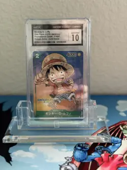 CGC GemMint 10 Japanese Monkey D. Luffy P-037 Saikyo Jump Jun. Promo Card - Image 1