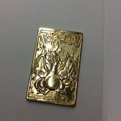 Pokemon 23K Gold Plated CHARIZARD Trading Card 1999 BK Case Not Included - Image 1