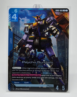 GUNDAM CARD GAME GD02 DUAL IMPACT PSYCHO GUNDAM LR #001 HOLO FREE SHPPING - Image 1
