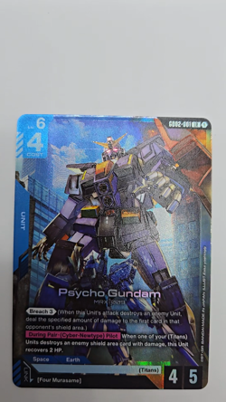 GUNDAM CARD GAME GD02 DUAL IMPACT PSYCHO GUNDAM LR #001 HOLO FREE SHPPING - Image 2