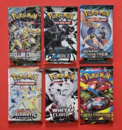 Pokemon 6 Booster Packs & 2024 TOT 30-Card Set With 10 Cosmos Holograms Lot #2 - Image 1
