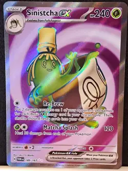 Sinistcha EX 189/167 S&V Twilight Masquerade Ultra Rare TWM Pokemon Card NM/MT - Image 1