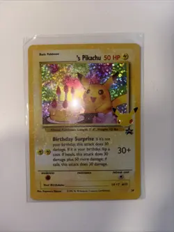 Pokemon Pikachu TCG Birthday Celebrations Holo Rare Card #24 Classic Collection - Image 1