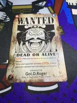 Gol D Roger OP09-118 SEC SP ENGLISH ONE PIECE Card Wanted Carrying on His Will - Image 2