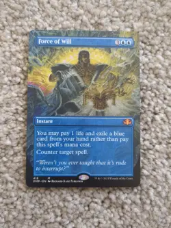 Force of Will Borderless Dominaria Remastered MTG - Image 1
