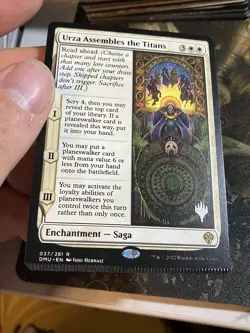 Urza Assembles the Titans Dominaria United MISPRINT CRIMPED - Image 1