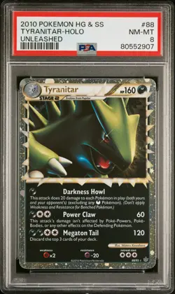 2010 POKEMON UNLEASHED TYRANITAR PRIME #88 ULTRA RARE PSA 8 NM #80552907 - Image 1