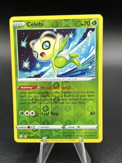 Celebi Reverse Holo Rare Pokemon Card Shining Fates 003/072 NM BQ1 - Image 1
