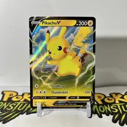 Pikachu V 086/264 Full Art Swsh08: Fusion Strike Holo Pokemon TCG - NM - Image 1