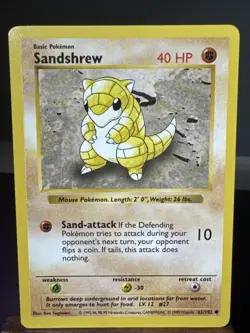 Sandshrew 62/102 Base Set Pokemon Card TCG LP/NM SHADOWLESS Read Description - Image 1