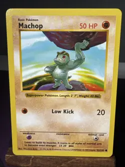 NM SHADOWLESS Machop 52/102 Base Set Pokemon Card TCG See Description - Image 1