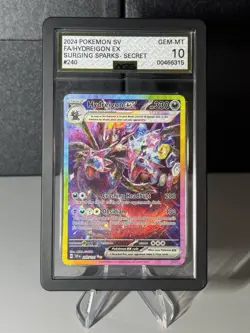 2024 POKEMON SURGING SPARKS #240 HYDREIGON EX AGS 10 GEM MINT - Image 1