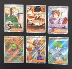 Lot of 6, Pokemon Full Arts 4 Trainers 2 Illustrations RARE - Image 1