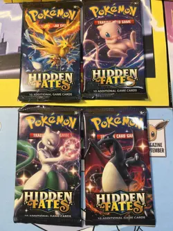 Hidden Fates Art Set Complete Pokemon TCG Booster Packs - 4 Pack Lot - Sealed - Image 3