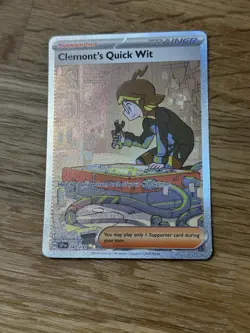 Clemonts Quick Wit 243/191 - Pokemon TCG Surging Sparks Special Illustration - Image 2