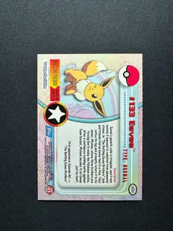 2000 Topps Pokemon TV Animation Edition Series 3 Non Holo #133 Eevee - Image 2