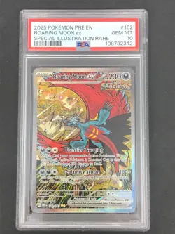 PSA 10, Roaring Moon ex 162 Pokemon Prismatic Evolutions Special Illustration NM - Image 1