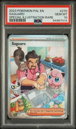 2023 POKEMON PAL EN-PALDEA EVOLVED SPECIAL ILLUSTRATION RARE #270 SAGUARO PSA 10 - Image 1