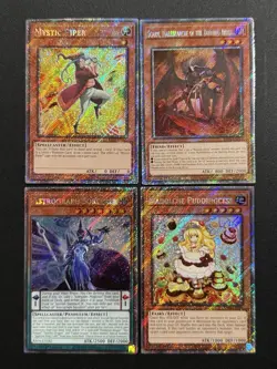 2025 YUGIOH RA04 1ST ED PLATINUM SECRET RARE MYSTIC PIPER NM BONUS SET - Image 1