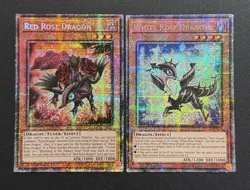 2025 YUGIOH MP25 1ST ED STARLIGHT RED ROSE & WHITE ROSE DRAGON NM SET 🥀 - Image 1