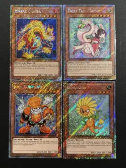 2025 YUGIOH RA04 1ST ED PLATINUM SECRET RARE FAIRY TAIL SNOW NM BONUS SET - Image 1