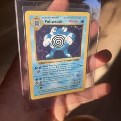 Poliwrath Holo Rare Pokemon TCG Card 13/102 Base Set SHADOWLESS - Image 3