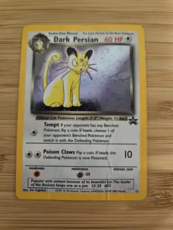 Dark Persian 17 Promo Holo Pokemon Card DMG - Image 1