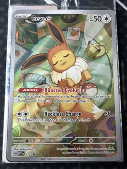 Pokemon TCG Eevee - 173 SVP Prismatic Evolutions ETB Promo Card Pack SEALED - Image 3