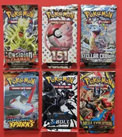 Pokemon 6 Booster Packs & 2024 TOT 30-Card Set With 10 Cosmos Holograms Lot #5 - Image 1