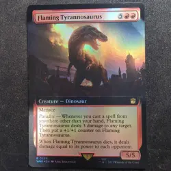Flaming Tyrannosaurus - Foil Extended - Universes Beyond: Doctor Who (MTG) - Image 1