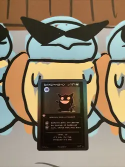 BLACKOUT 1st Edition Pokederp Shadowbud - Gengar 6/7 Fan Art Custom Derpy Card - Image 1