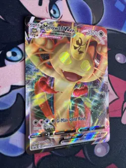 Meowth Vmax 2020 Black Star Promo Full Art Pokemon Card SWSH005 (NM) - Image 2