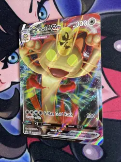 Meowth Vmax 2020 Black Star Promo Full Art Pokemon Card SWSH005 (NM) - Image 3