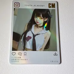 Goddess Story TCG Waifu Card - CM-010 - Youth Academy Girl Instagram Style Card - Image 1
