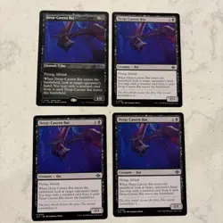 Magic the Gathering MTG Deep-cavern Bat Play Set Of 4 Cards - Image 1