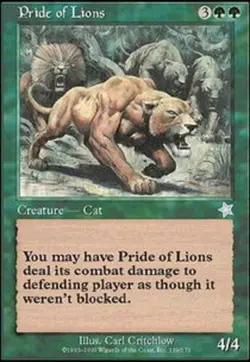 4x Pride of Lions Light Play, English Starter 1999 MTG Magic - Image 1