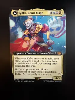 MTG Final Fantasy English Kefka, Court Mage Extended Art 0496 Non-Foil - Image 1