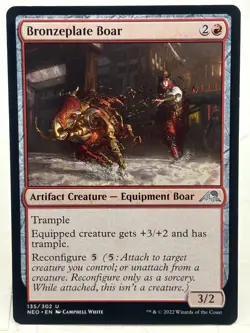Bronzeplate Boar NM/M* Kamigawa Neon Dynasty ENGLISH 135/302 -UnltdCards - Image 1