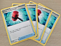 Pokemon TCG 4x Crushing Hammer Trainer Cards Sword & Shield 159/202 Playset - Image 1