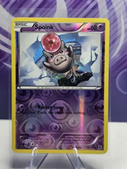 Pokemon TCG Spoink Fates Collide 30/124 Reverse Holo Common - Image 1