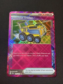 Precious Trolley 185/191 Ace Spec Holo Sv08: Surging Sparks Pokemon TCG Trainer - Image 1