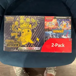 Pokemon Surging Sparks ETB and Booster Bundle Costco 2-Pack - Image 1