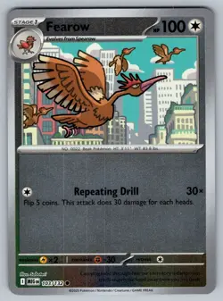 Fearow 103/132 Reverse Holo Common Mega Evolution Pokemon TCG - Image 1