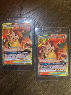 2 Charzard and Braixen GX 22/236 Tag Team Cosmic Eclipse Pokemon TCG NM - Image 3