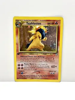 Pokemon TCG Typhlosion 1st Edition 17/111 Neo Genesis Holo Rare MP - Image 1